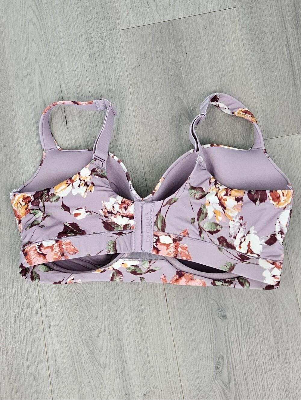 Cacique Lavender Floral Front-Close Underwire Bra